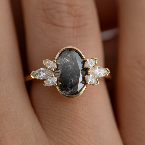 Black-Tulip-Oval-Salt-_-Pepper-Diamond-Engagement-Ring-Closeup