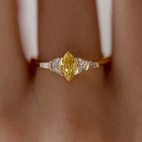 Callisto-OOAK-Fancy-Yellow-Marquise-Diamond-Ring-Closeup