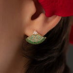 Diamond-_-Emerald-Ombre-Pave-Fan-Earrings-Closeup