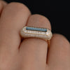 Fancy-Color-Blue-Diamond-Ring-with-Pave-Diamond-Detailing-On-Hand-Close