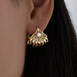 Gilded-Cage-Fan-Earrings-with-Pearl-Accent-Close-Angle