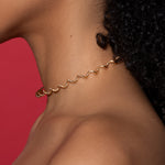 Helix Gold & Baguette Diamond Choker