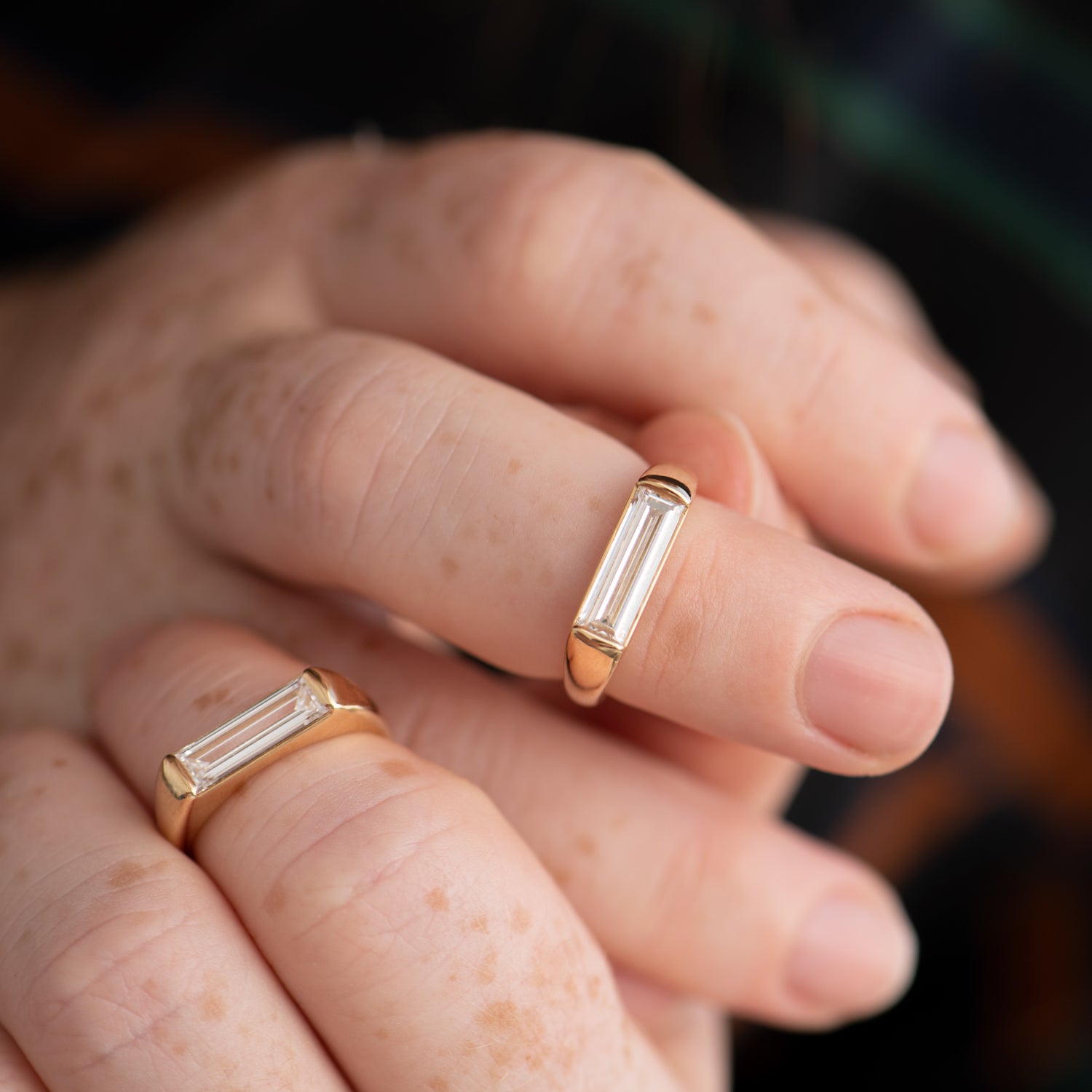Three-Stone Wedding Ring DIY Set - LaProng Jewelers
