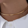 Minimalist-Thin-Gold-Band-Choker-Closeup