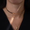 Minimalist-Thin-Gold-Band-Choker-Layered