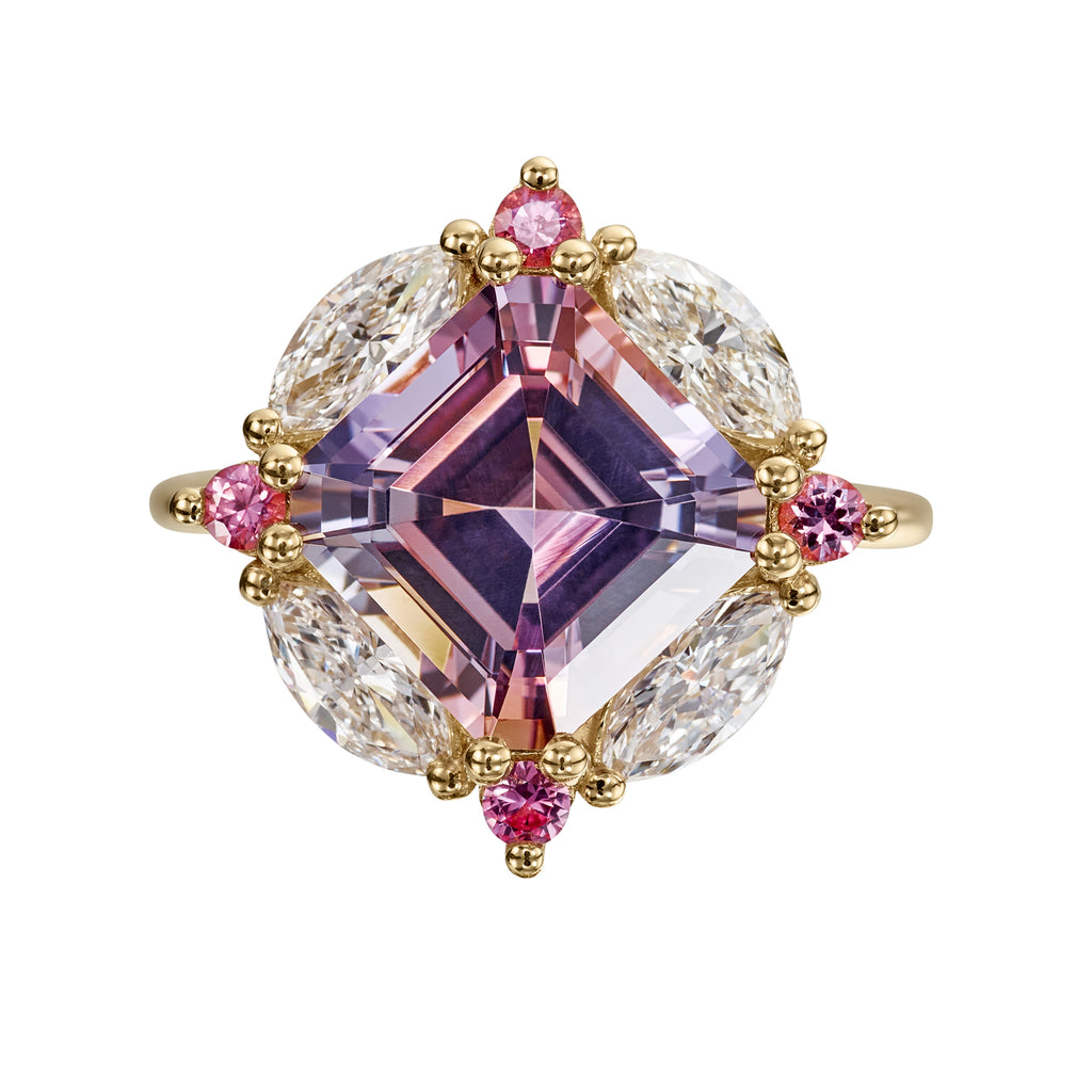 Mosaic OOAK Tanzanite Diamond & Sapphire Engagement Ring – ARTEMER
