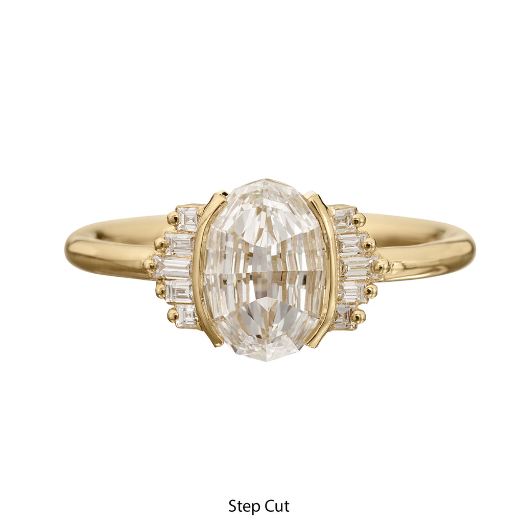 Rectangular Step Cut Diamond Engagement Ring – ARTEMER