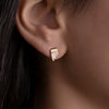 Pan-Flute-Diamond-Stud-Earrings-On-Model