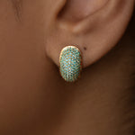 Paraiba-Tourmaline-Pave-Huggie-Earrings-Closeup-Front