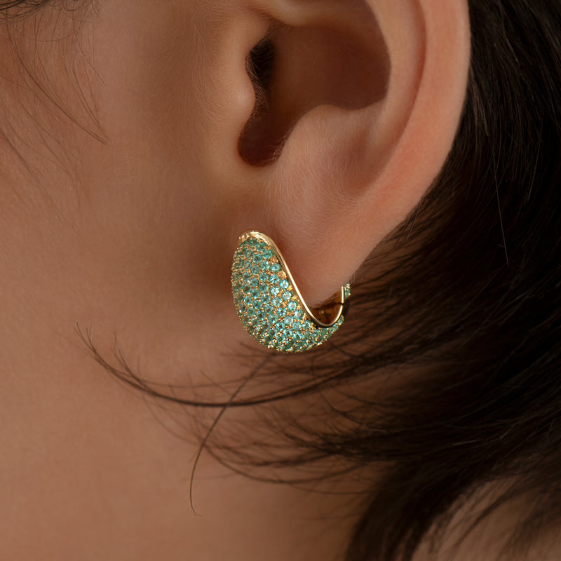 Paraiba-Tourmaline-Pave-Huggie-Earrings-Side