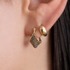 Puffy-Solid-Gold-Huggie-Earrings-Set-Paired