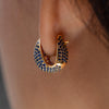 Royal-Blue-Sapphire-Pave-Huggie-Earrings-Side-Closeup