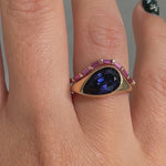 Curved-Pink-Baguette-Sapphire-Ring-VIDEO-SET