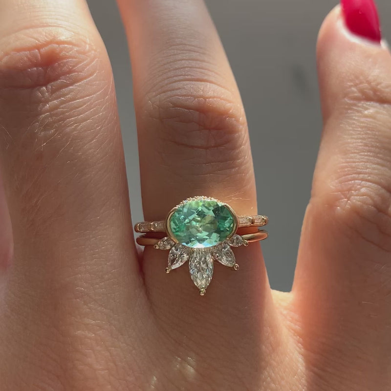 14k Green Tourmaline Diamond Ring – Rose & Choc