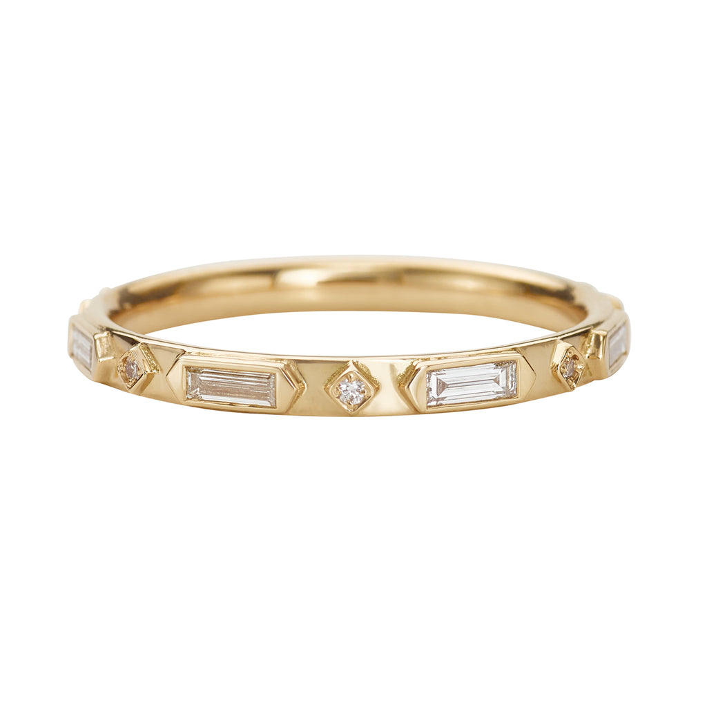 The Unique and Geometric - A Set of Golden Wedding Bands – ARTEMER