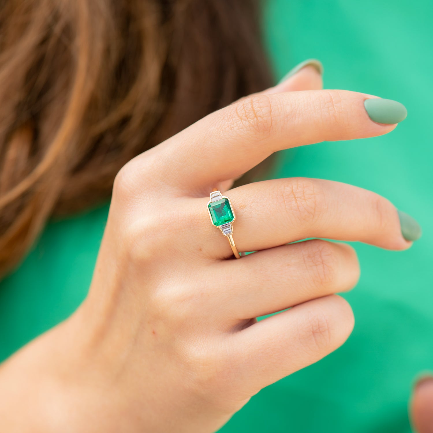 Affordable Genuine Large Emerald Ring | Stones & Gold