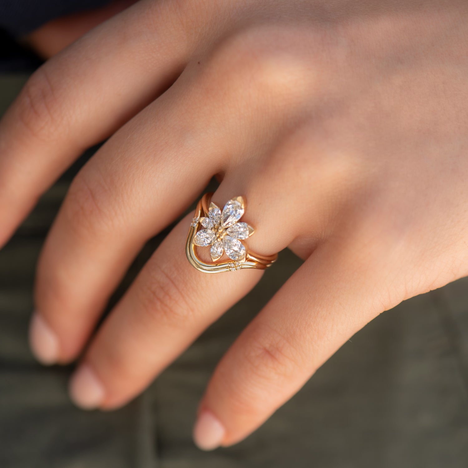 Picture Perfect Pear Shape Diamond Ring (Star Design)