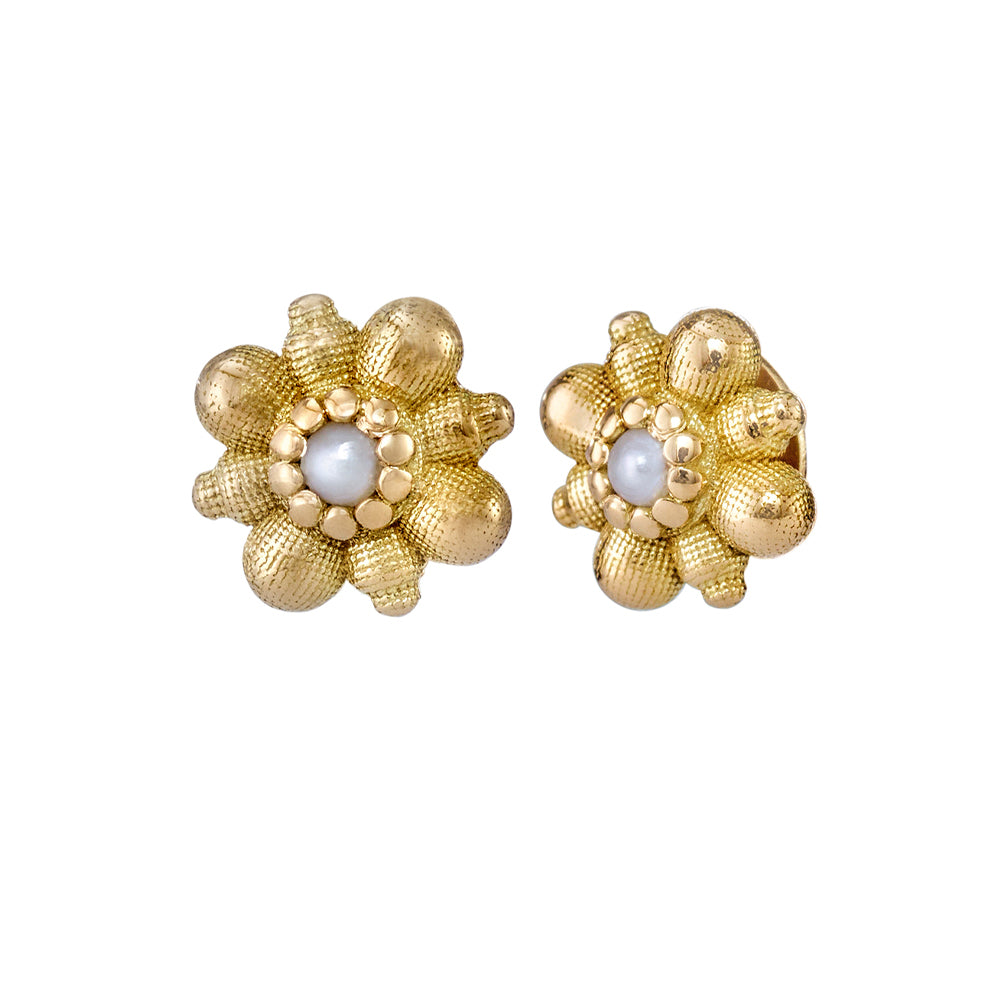 22k Plain Gold Earring JG-1811-1240 – Jewelegance