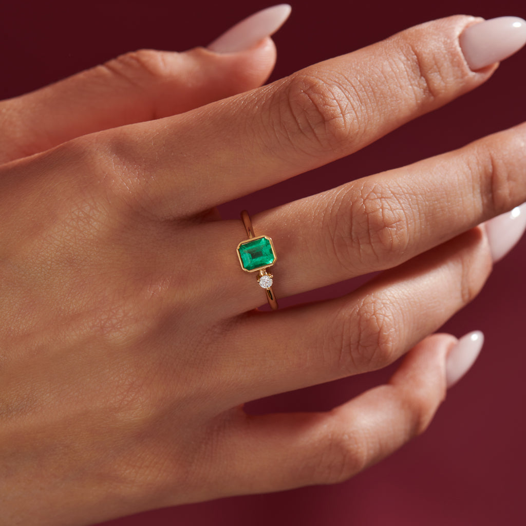 Emerald Engagement Rings | Emerald Rings - Shiny Rock Polished