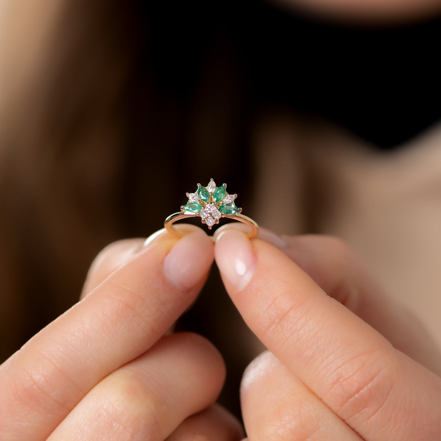 Emerald cut Emerald Engagement ring, Charlotte | sillyshinydiamonds