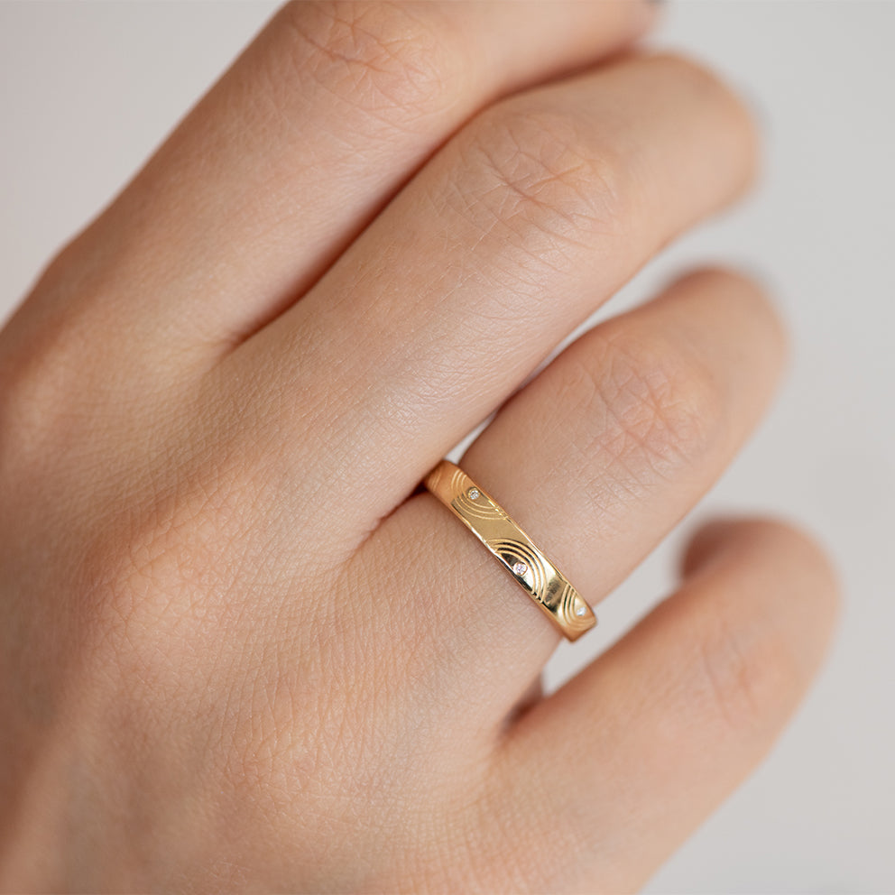 Inspired Gold Couple Wedding Ring