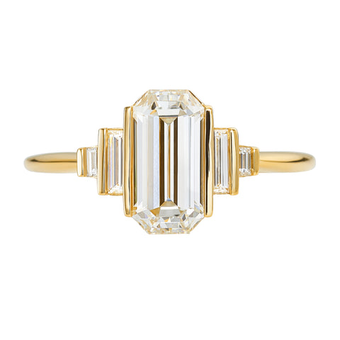 Geometric Emerald Cut Diamond Engagement Ring – ARTEMER