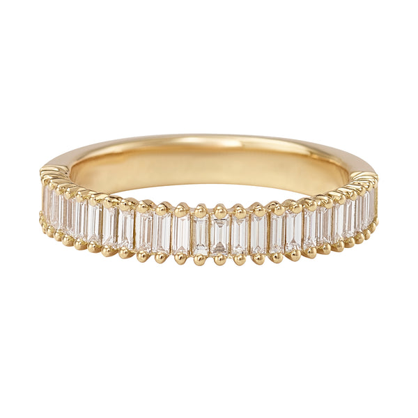 Meridian Baguette Diamond Half Eternity Band – ARTEMER