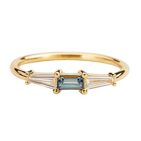 Minimalist sapphire online ring