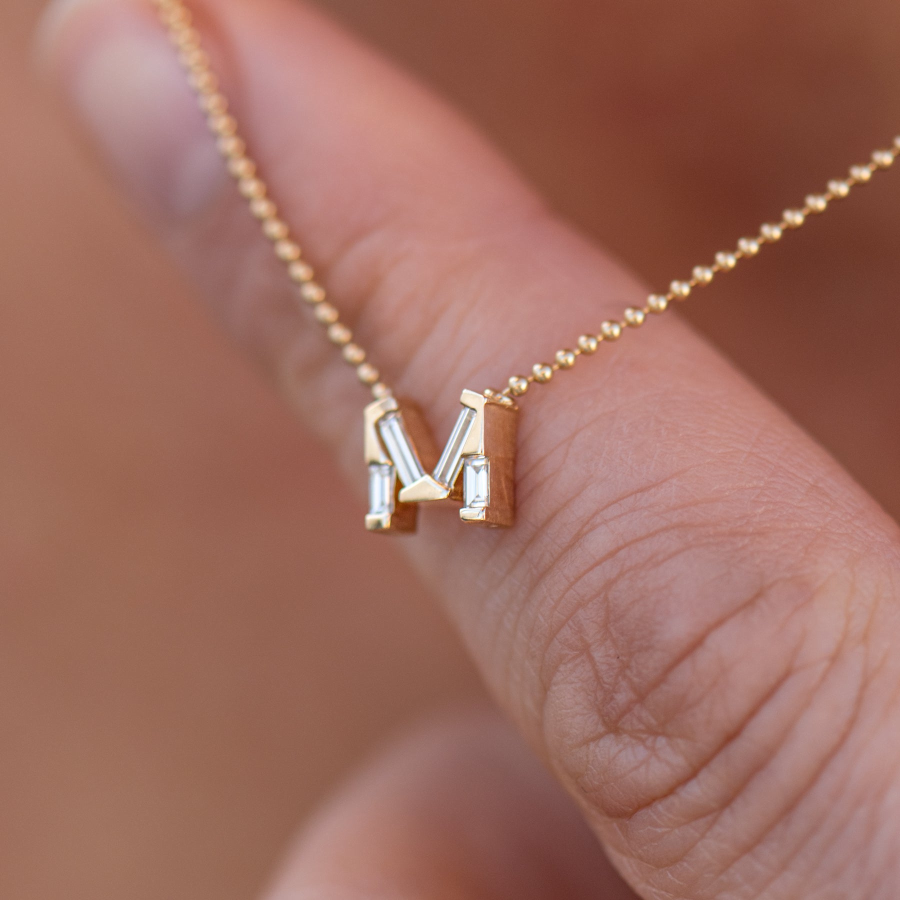 Alphabet diamond cursive/script necklace – The Classic Gem