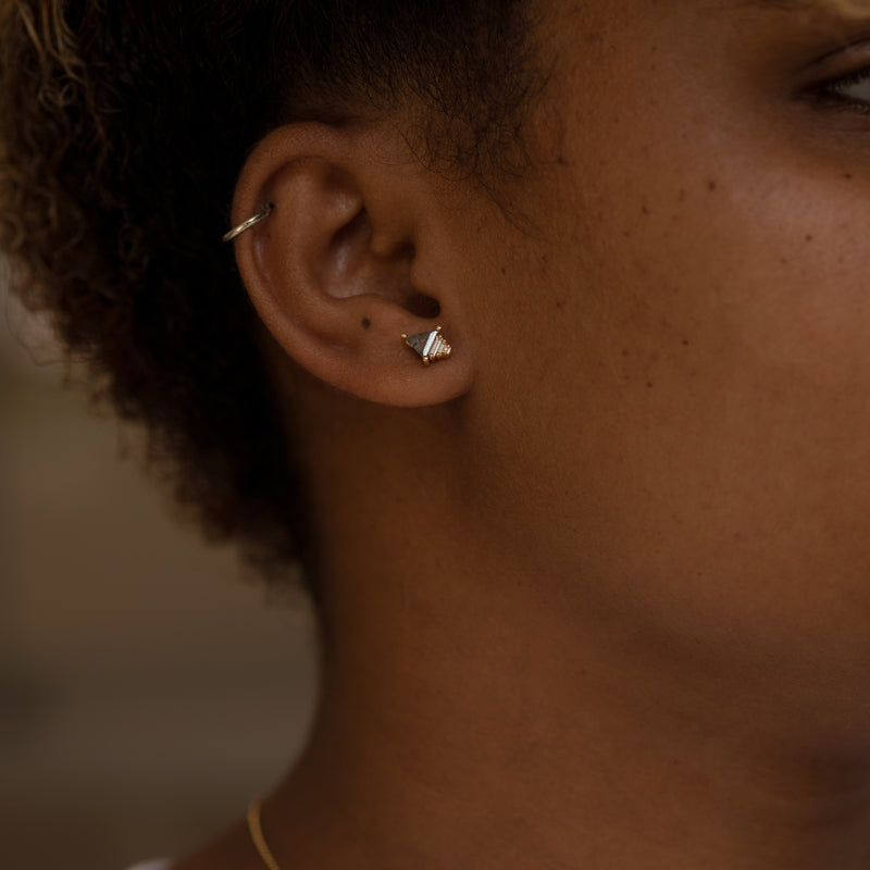 Salt and Pepper Diamond Earrings with Baguettes1