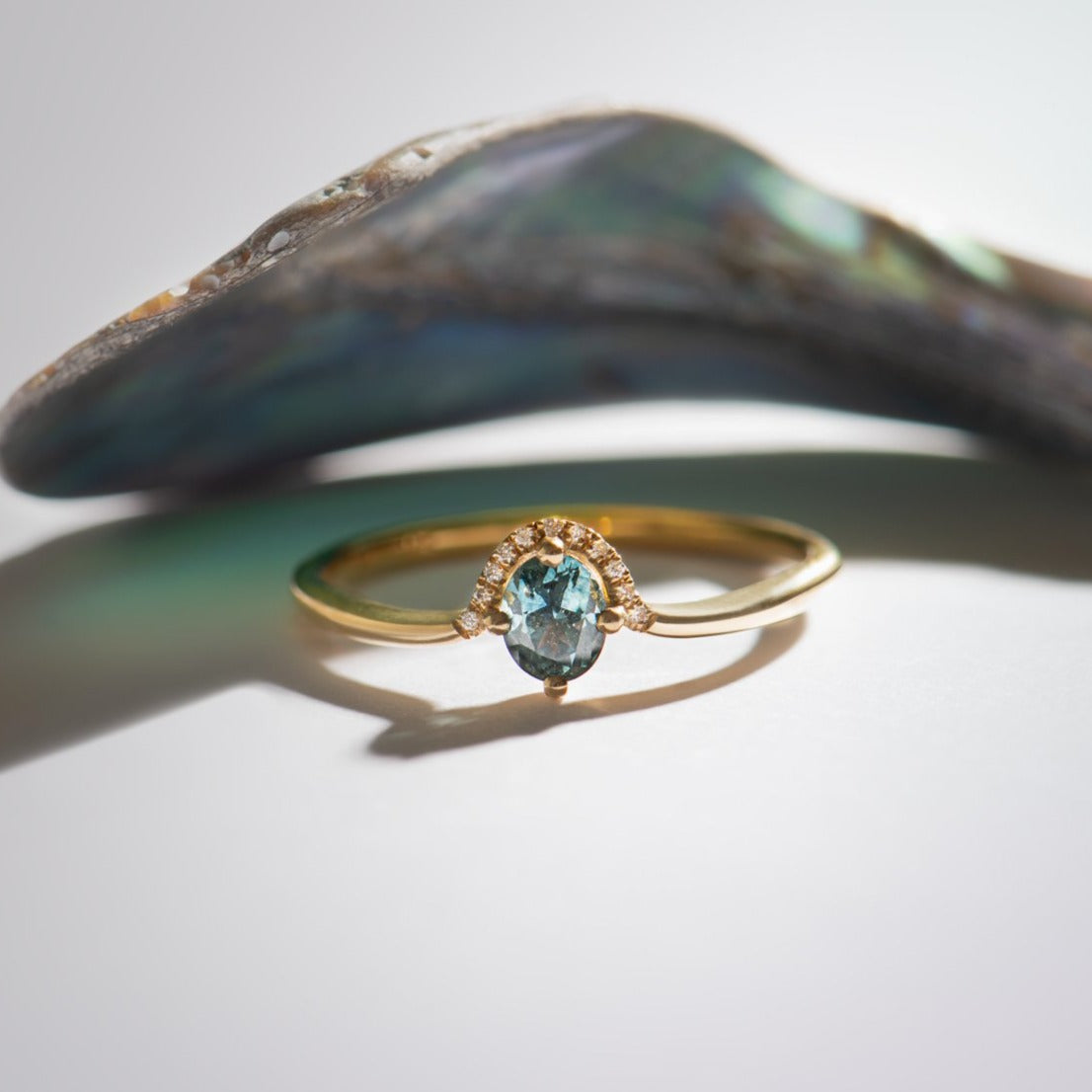 Bijoux Love 14K Moissanite Solitaire Engagement Ring With Diamond Halo –  TrueBijoux