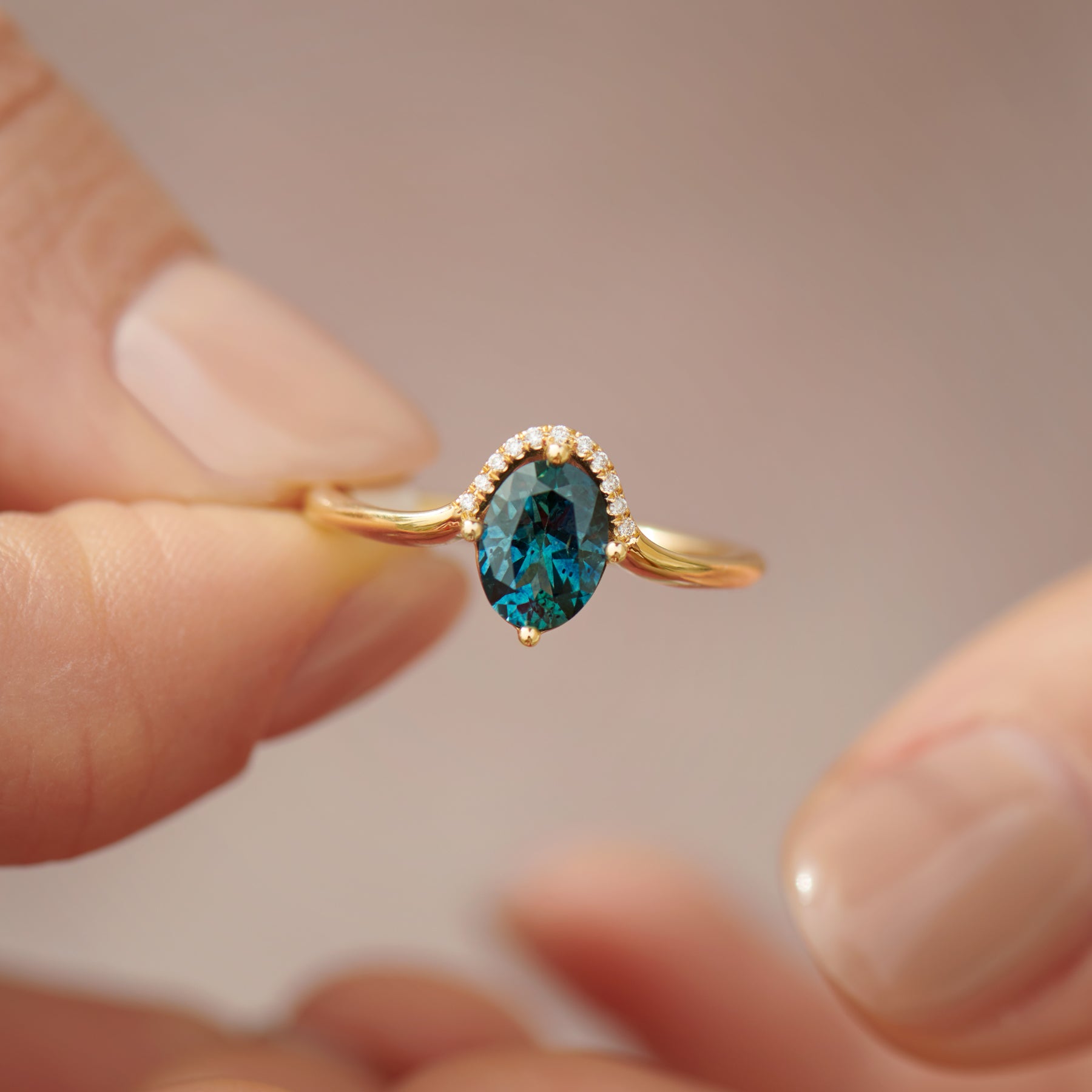 1 Carat Sapphire Engagement Ring in 14K Yellow Gold - Filigree Jewelers