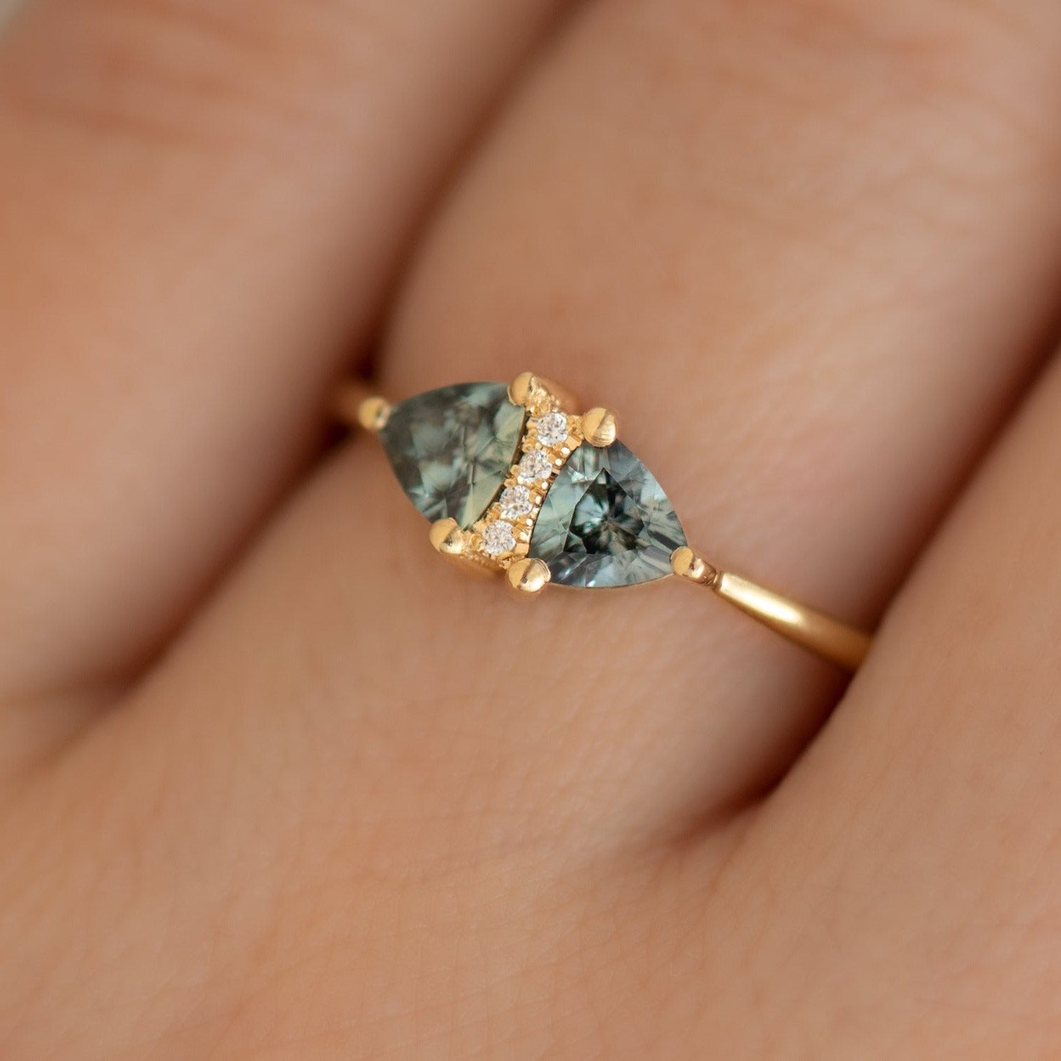 Trillion Diamond Ring - Simple Engagement Ring – ARTEMER