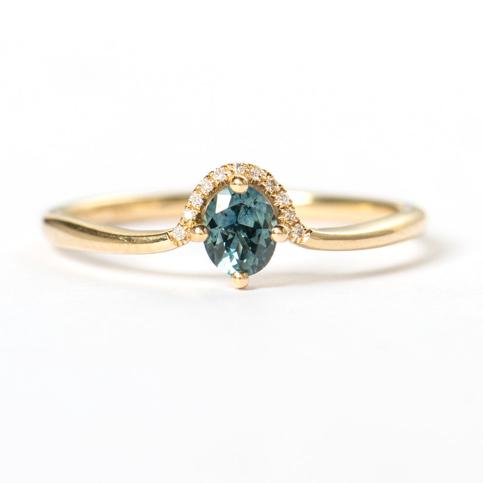 14K Mini Oval Ruby Ring with Diamonds – FERKOS FJ