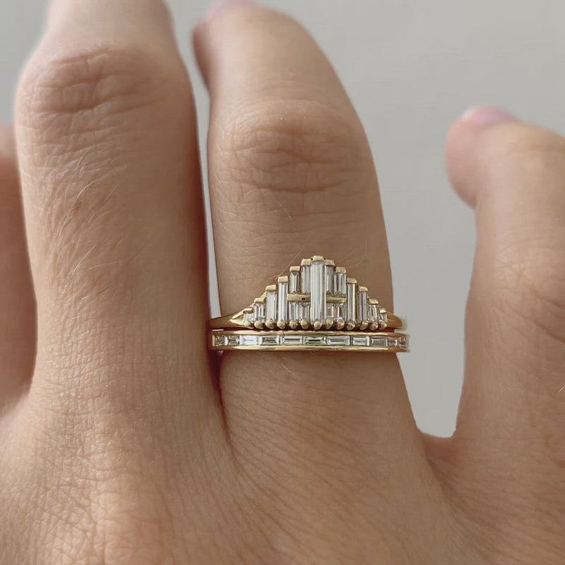 Diamond Engagement Ring 3 ct tw Round & Baguette 14K White Gold | Kay