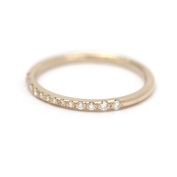 Micro Pave Diamond Band - Tiny Pave Diamond Ring – ARTEMER